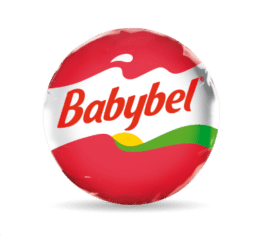 Original Mini Babybel packed with red and white paper